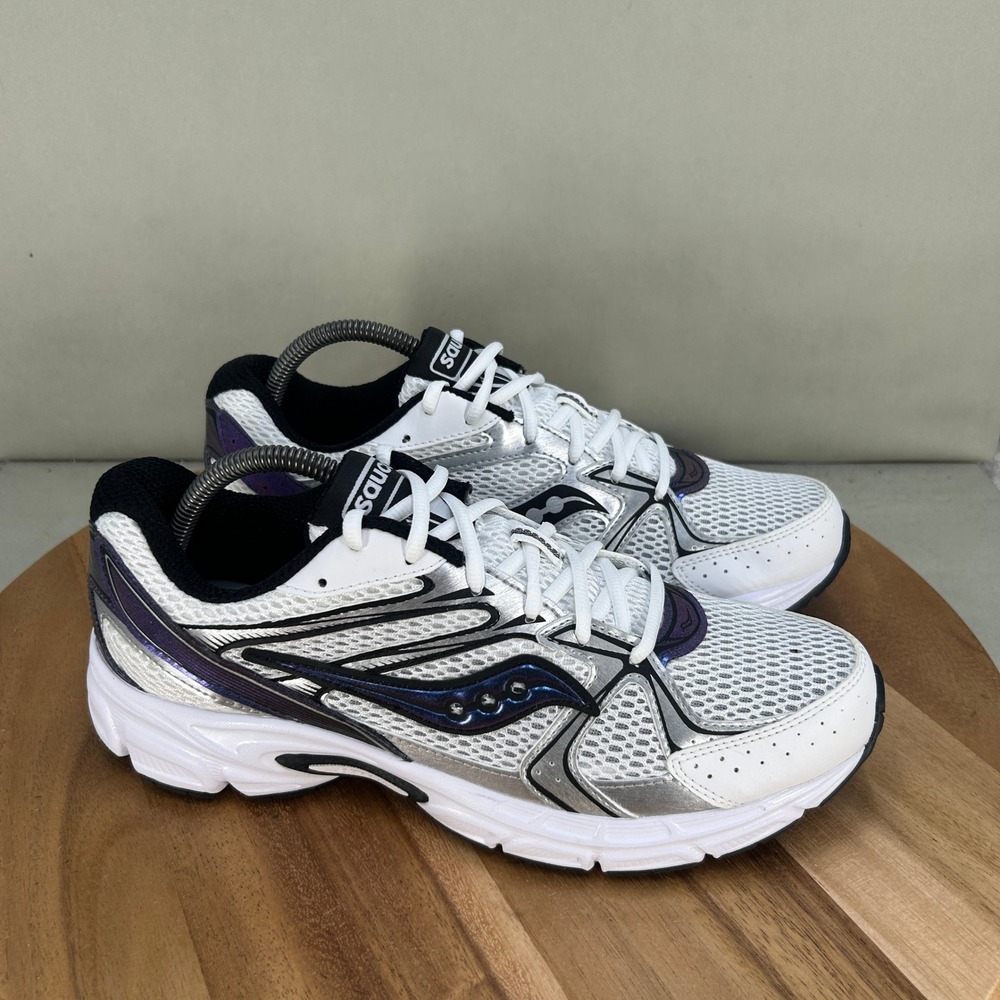 Saucony ProGrid Omni 9 Silver White Purple Unisex Running Shoes S70812-48 9.5